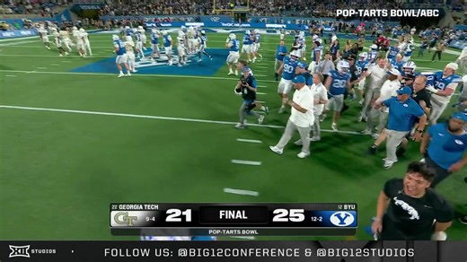 Kalani Sitake with the Pop Tart Shower to remember 🙌 #Big12FB | BYU Football | Big 12 Conference