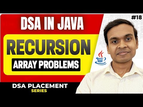 Recursion with Arrays in Java | Linear Search, Max Min, Sum | DSA in Java Full Course #18