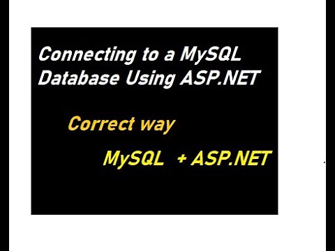 How To Connect MySQL With ASP.NET