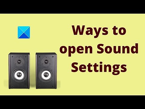 How to open Sound Settings in Windows 11