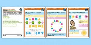 Year 2 Diving into Mastery: Step 12 Make Patterns with 2D and 3D Shapes Teaching Pack A