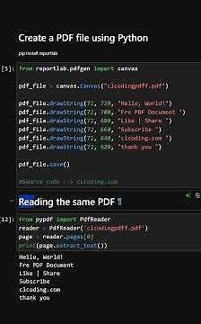 Creating and reading a PDF file using Python #pdf #pythontips