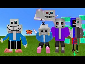Saness vs. Sans, Evil Sans, Ultra Sans and Xans in Minecraft | LAUGH OUT LOUD BATTLE