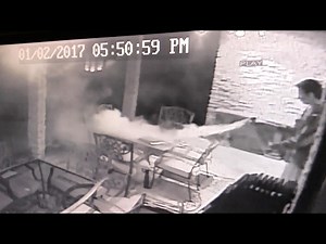 Charging Laptop Bursts Into Flames Caught on Tape | ABC News