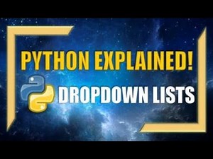Python GUI: Creating DROPDOWN LISTS