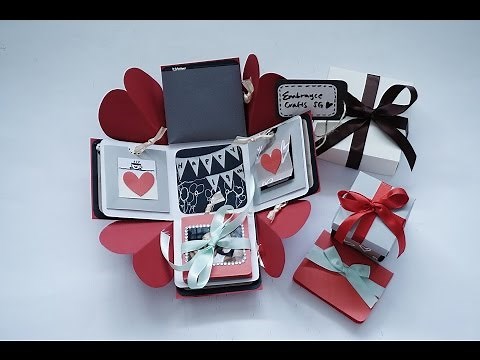 Exploding Box Card Full Tutorial Sweetheart Surprise Theme