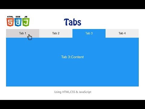 How to create tabs using HTML, CSS and JavaScript