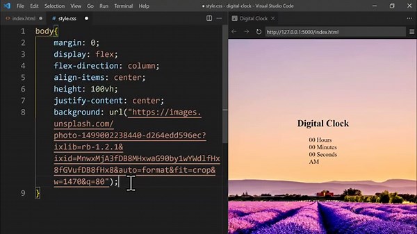 Build a Digital Clock with HTML, CSS & JavaScript | Complete Beginner Tutorial