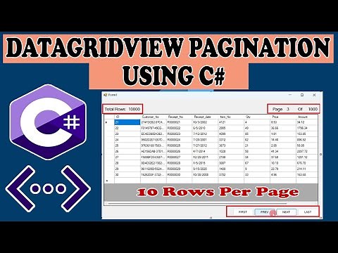 C# DataGridView Pagination | Windows Form Application