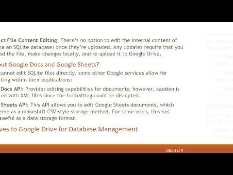 Can You Use Google Drive as a SQL Server? Exploring SQLite and Google Drive API
