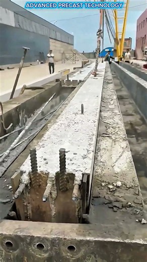 Massive Precast Concrete Beam Production & Lifting Process.