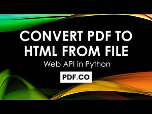 How to Convert PDF To HTML From Uploaded File in Python