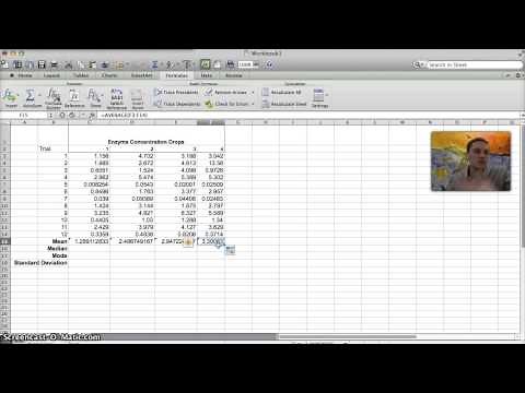Calculating Mean, Median, Mode, & Standard Deviation in Excel
