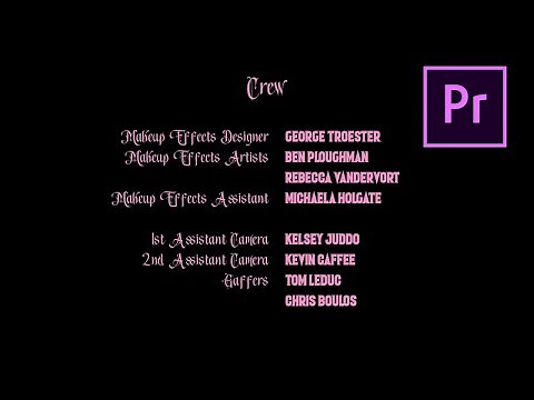 How To Make Rolling Credits In Premiere Pro