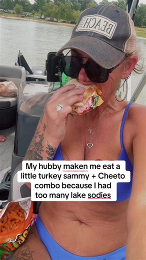 Hubby Made Me Eat Turkey Sandwich and Cheeto Combo - Lake Weekend Story