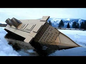 Cardboard ship sinks