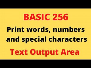 Computer Science.Basic 256. How to print text,numbers and specialcharacters in BASIC256@simanstudies