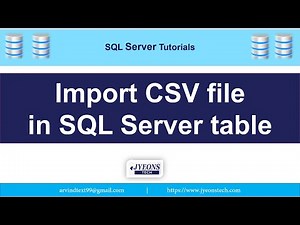 How to Import CSV file in Microsoft SQL Server Table