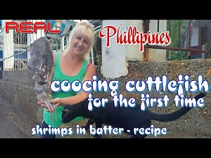 Cooking CUTTLEFISH for the first time / Cooking in the PHILIPPINES / CRUNCHING SHRIMP - Russian vlog