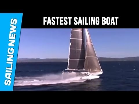 Hydrofoil : world speed sailing record for Hydroptere at 51.36 knots