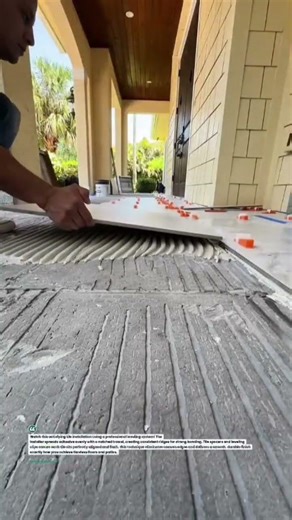 Perfect Tile Installation with Leveling System #construction #tiling #DIY