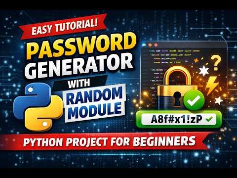 Python Password Generator Using Random Module | Simple Python Project for Beginners