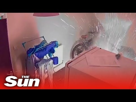 Terrifying moment e-bike owner ran for his life after battery exploded while it charged