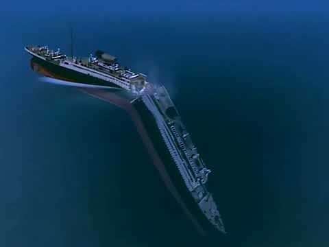 Titanic animation Sinking simulation 1995