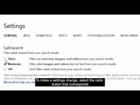 Bing Search Settings