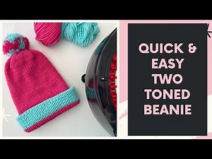HOW TO MAKE A TWO TONED BEANIE | Addi Machine Beginner Knitting Machine Tutorial #knittingmachine