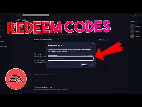 How to REDEEM CODES in the EA App | Tutorials