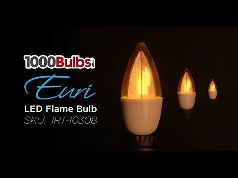 LED Flame Bulb (White Finish) From Euri Lighting