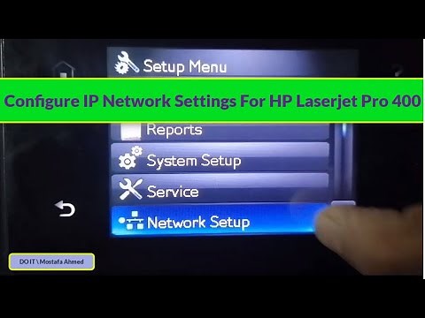How To Configure IP Network Settings For HP LaserJet Pro 400 Printer M401 dn