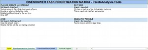 Free Excel Eisenhower Matrix Template: 1 Useful Tool
