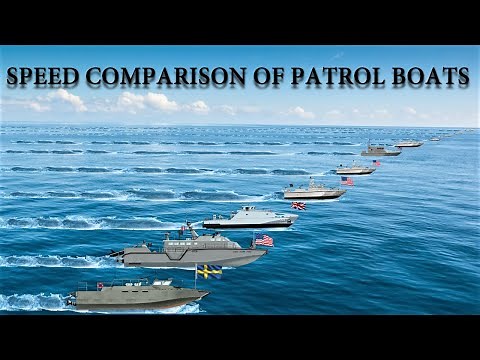 Speed Comparison of 12 Fastest Patrol Boats in the World