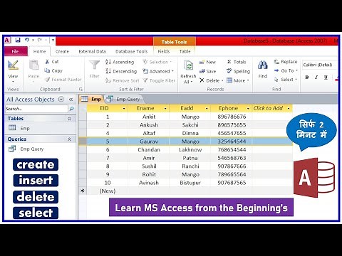 How to Use MS Access | Learn to Make Database in MS Access
