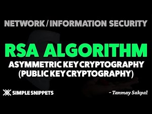RSA Algorithm with Example | Asymmetric Key Cryptography (Public Key Cryptography)