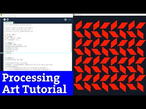 Ep.9 Processing 3D tutorial | Grid with rotateX, rotateY and scale (Creative coding)