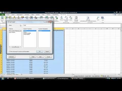 Creating prediction queries using the SQL Server data mining add in for Excel