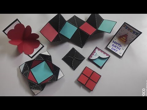 cards tutorial for explosion box explosion box cards\\different card ideas for explosion box.