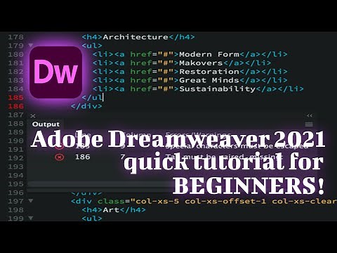 Adobe Dreamweaver 2021 quick tutorial for BEGINNERS!