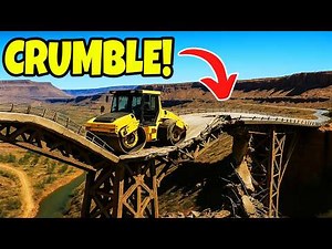 Steam Roller COLLAPSES ENTIRE BRIDGE! BeamNG Drive