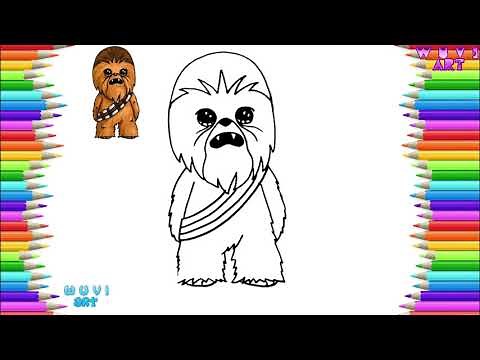 How to Draw Chewbacca - Star Wars Character Easy Drawing Lesson