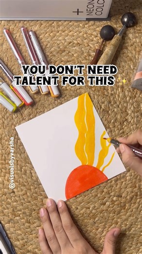 You Don’t Need Talent For This ✨ Easy Abstract Brush Pen Art #semiabstract #abstractlayers act