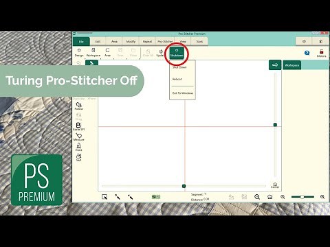 Turning Pro-Stitcher Off