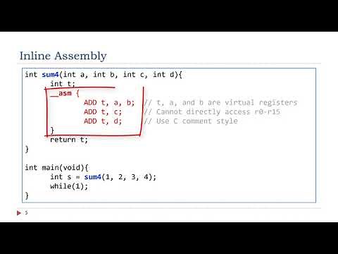 Lecture 32. Mixing C and Assembly