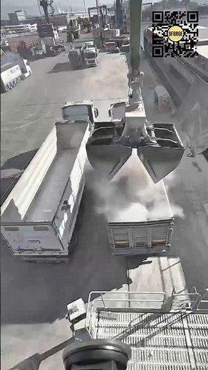 Ship-to-Truck Bulk Cargo Unloading Using a Grab Crane #9forge