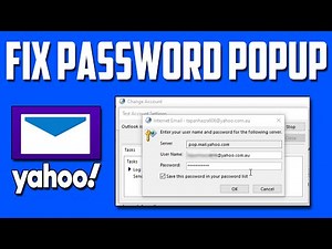 How To Fix Microsoft Outlook Password Popup Problem for Yahoo Mail