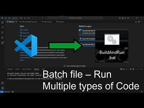 How to create a batch file that can build and run different types of applications