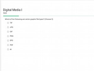 Which of the following are vector graphic file types? (Choose 3... | Filo